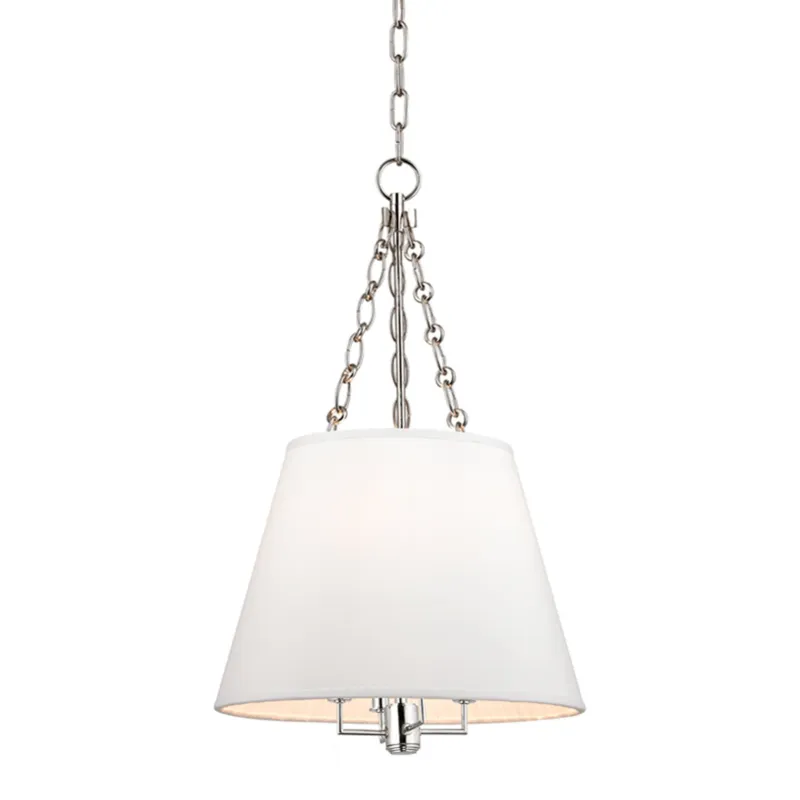 Burdett 4-Light Pendant in Polished Nickel 15W x 24.25H