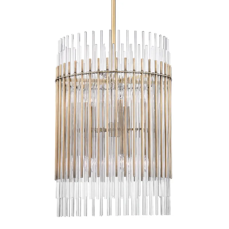 Wallis 10-Light Chandelier in Aged Brass 20.75W x 30.75H