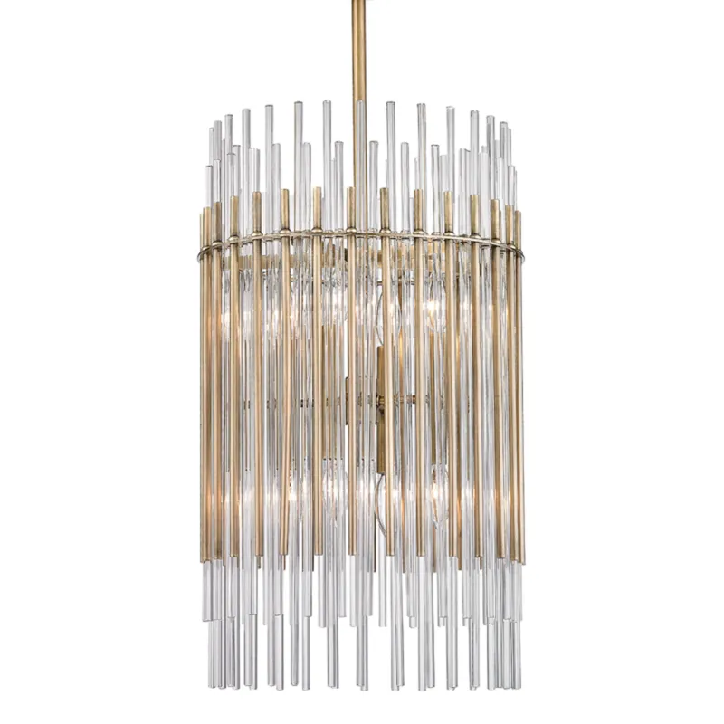 Wallis 8-Light Pendant in Aged Brass 15W x 25.25H