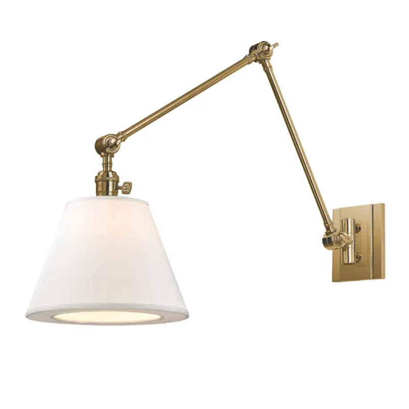 Hillsdale 1-Light Wall Sconce in Aged Brass 10W x 12.75H (17)