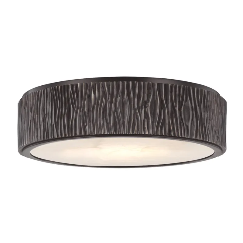 Crispin 1-Light Flush Mount in Old Bronze 13.5W x 3.5H