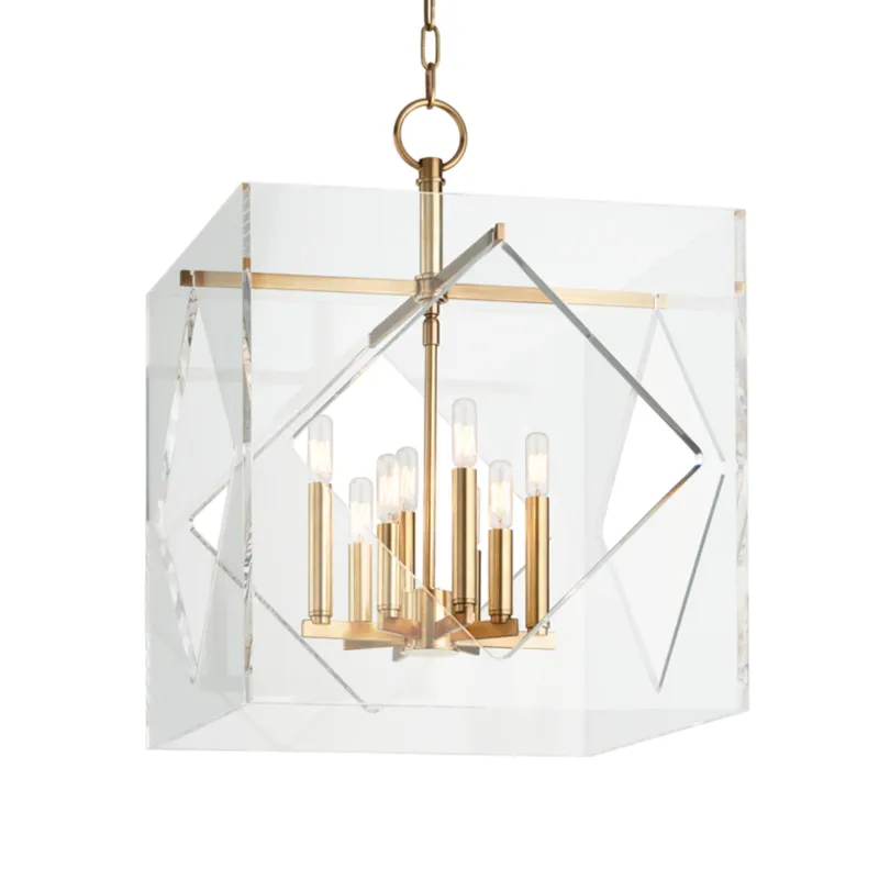 Travis 8-Light Chandelier in Aged Brass 20L x 20W x 26.5H