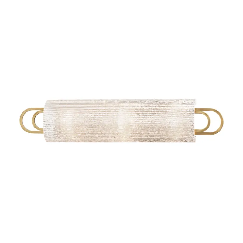 Buckley 3-Light Bath and Vanity in Aged Brass 25W x 5H