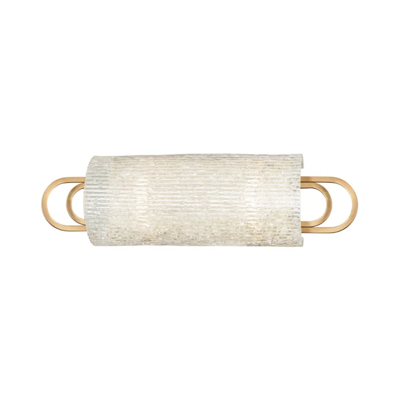Buckley 2-Light Bath and Vanity in Aged Brass 18W x 5H