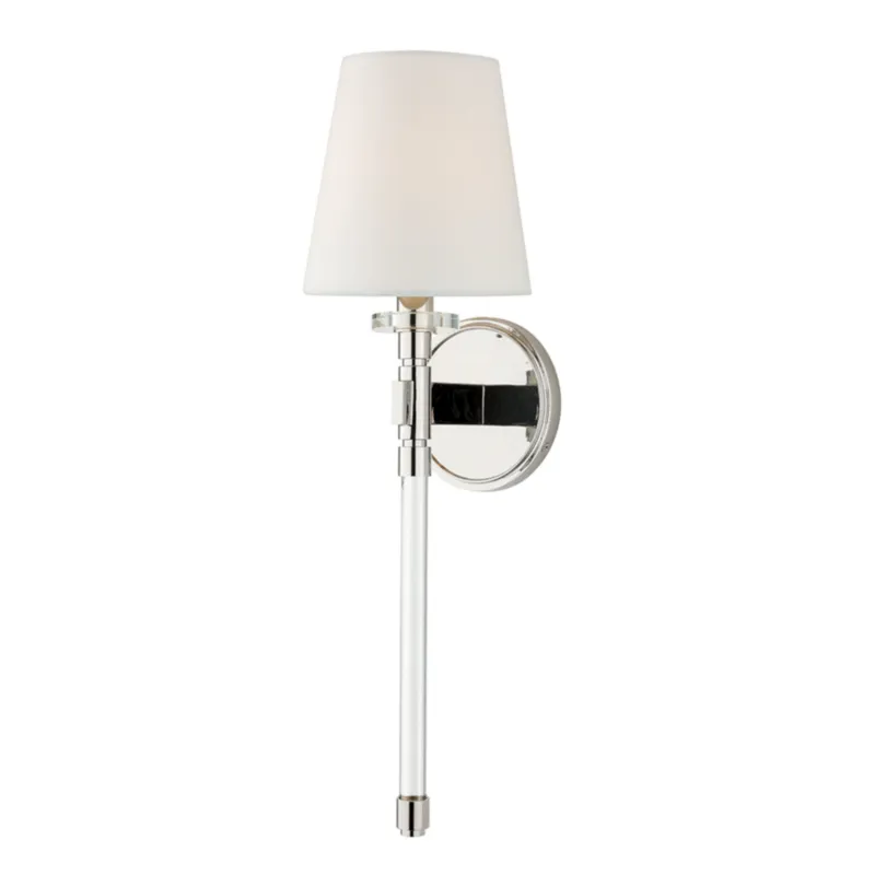 Blixen 1-Light Wall Sconce in Polished Nickel 6W x 21H