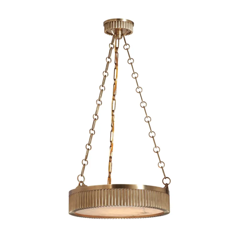 Lynden 4-Light Pendant in Aged Brass 15.5W x 4.5H