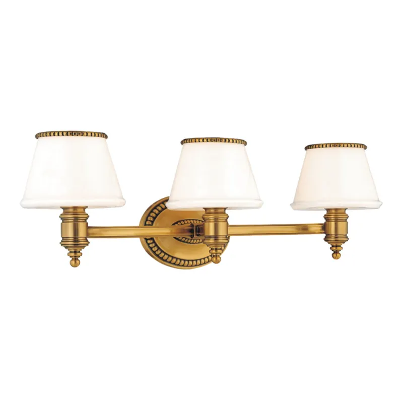 Richmond 3-Light Bath and Vanity in Flemish Brass 23.75W x 7.5H