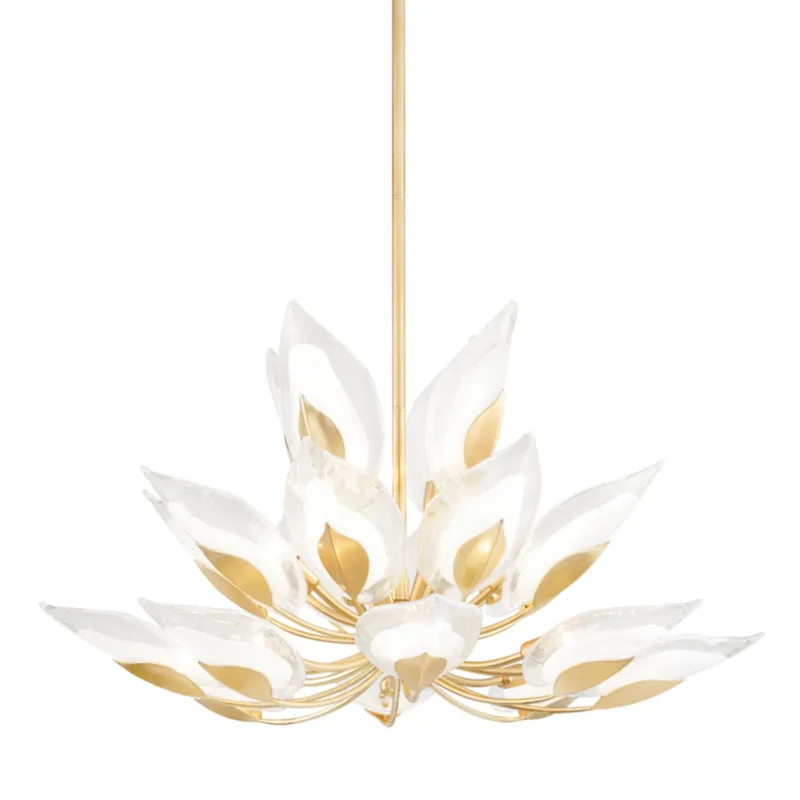 Blossom 20-Light Chandelier in Gold Leaf 40.5W x 26.75H