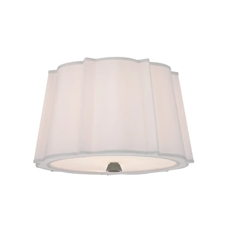 Humphrey 2-Light Flush Mount in Polished Nickel 17W x 11.25H