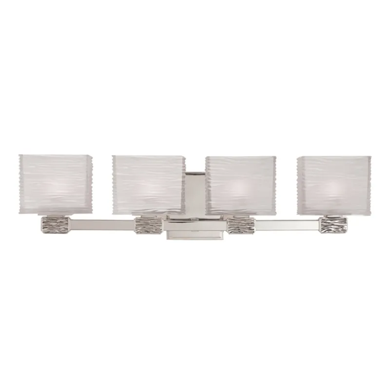 Hartsdale 4-Light Bath and Vanity in Polished Nickel 26W x 6.25H