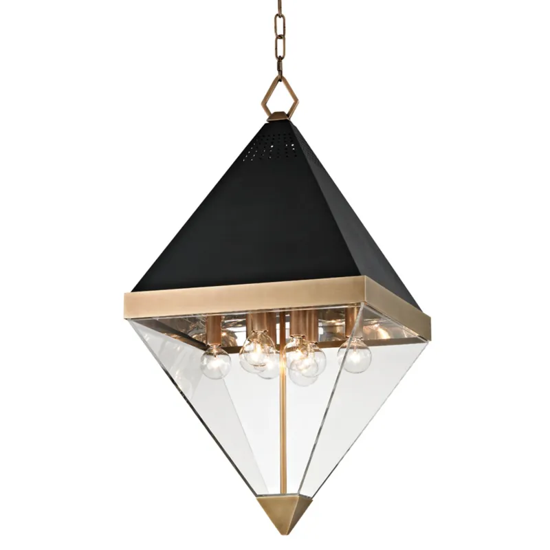 Coltrane 8-Light Lantern in Aged Brass 15L x 15W x 28.5H