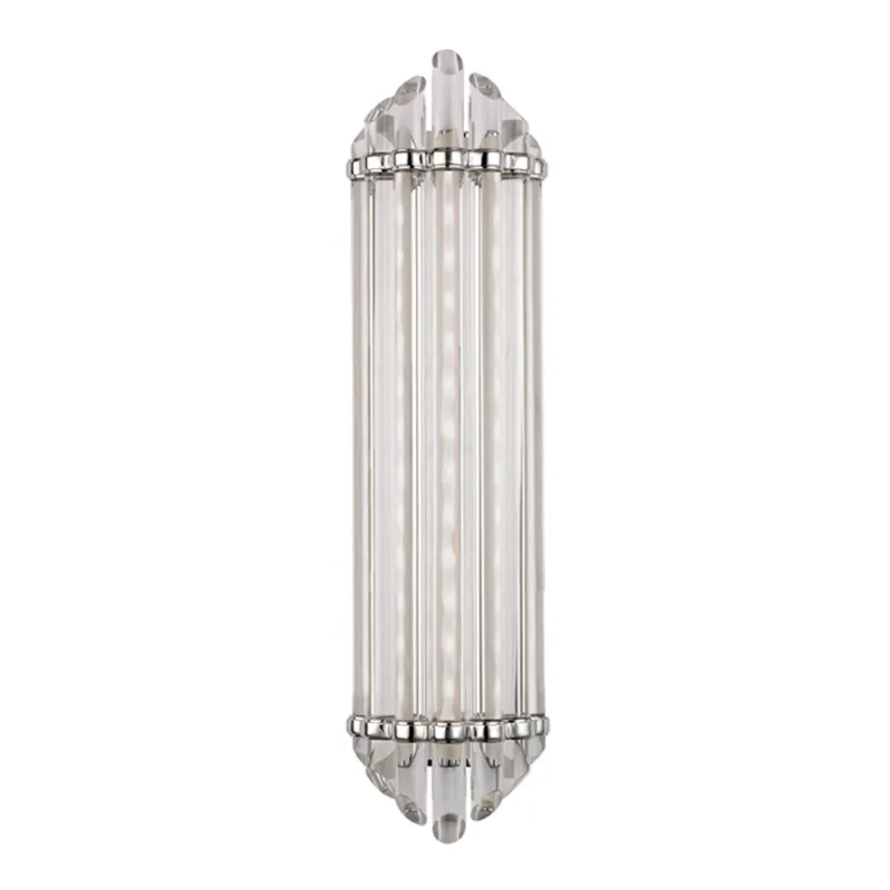 Albion 1-Light Bath and Vanity in Polished Nickel 6.5W x 24.75H
