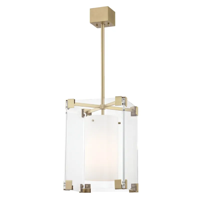 Achilles 1-Light Pendant in Aged Brass 13.25W x 18.75H