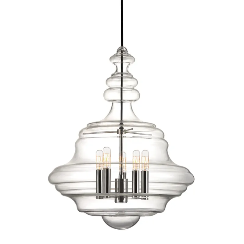 Washington 5-Light Lantern in Polished Nickel 20W x 25.5H