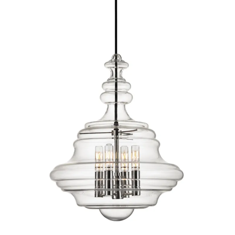 Washington 4-Light Lantern in Polished Nickel 15.5W x 20H