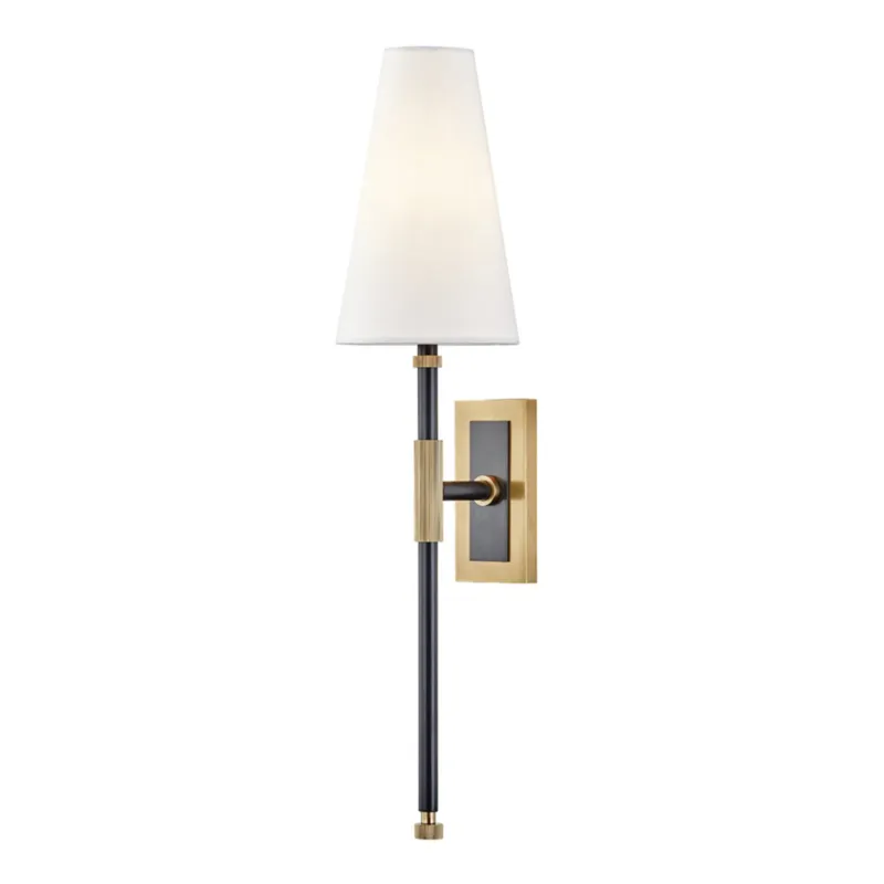 Bowery 1-Light Wall Sconce in Aged Brass/Old Bronze 5W x 21.5H