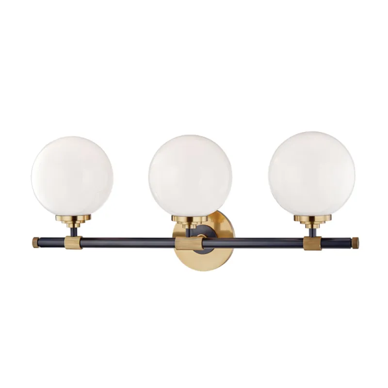 Bowery 3-Light Bath and Vanity in Aged Brass/Old Bronze 23.75W x 10H