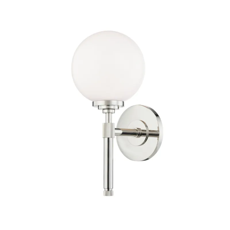 Bowery 1-Light Bath and Vanity in Polished Nickel 6W x 12.75H