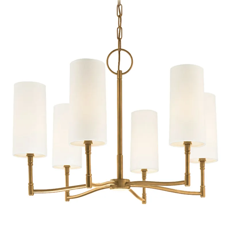 Dillon 6-Light Chandelier in Aged Brass 25W x 16.25H
