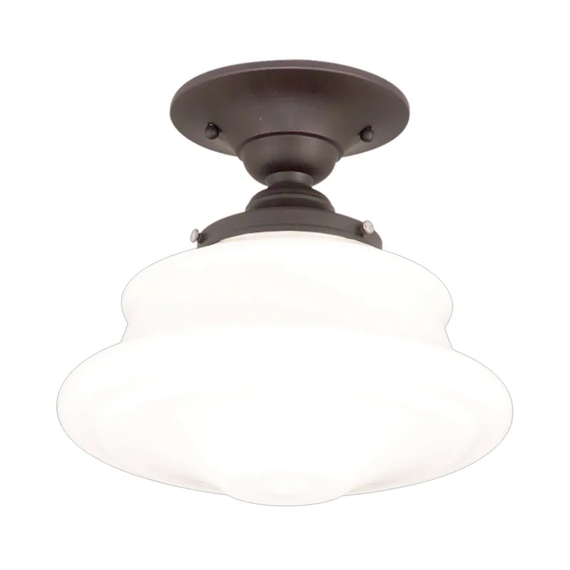 Petersburg 1-Light Semi Flush in Old Bronze 16W x 12.5H