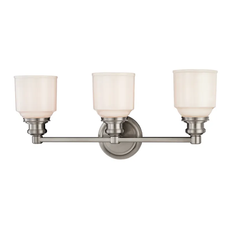 Windham 3-Light Bath and Vanity in Satin Nickel 22.5W x 9.75H