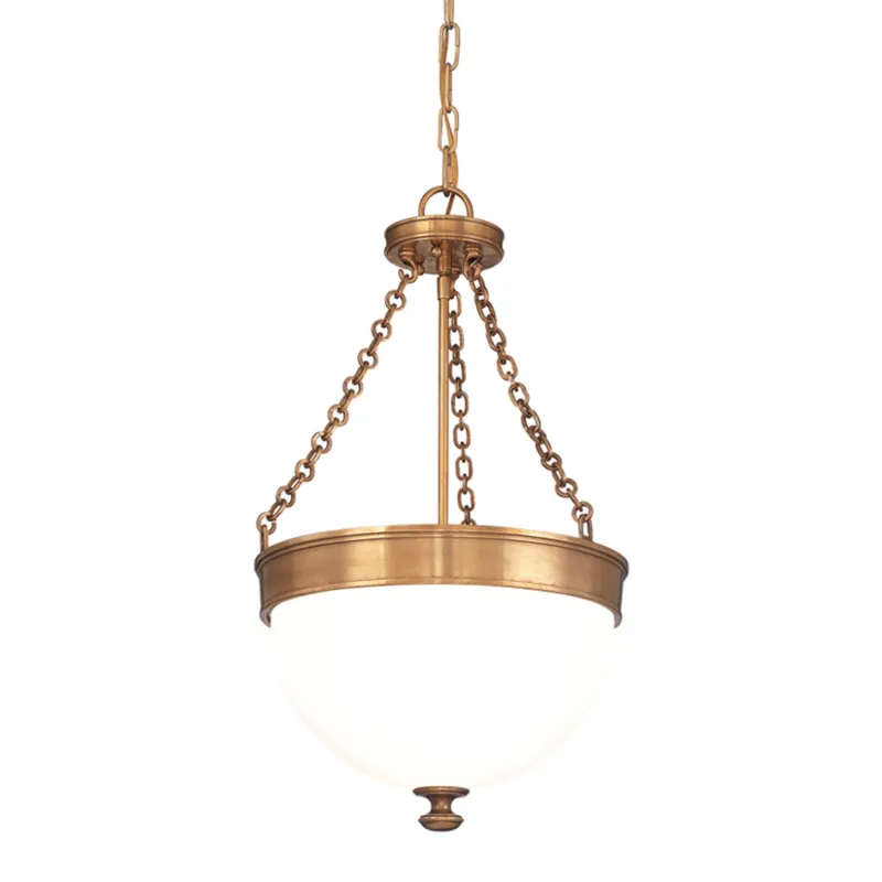 Barrington 3-Light Pendant in Aged Brass 14W x 24H