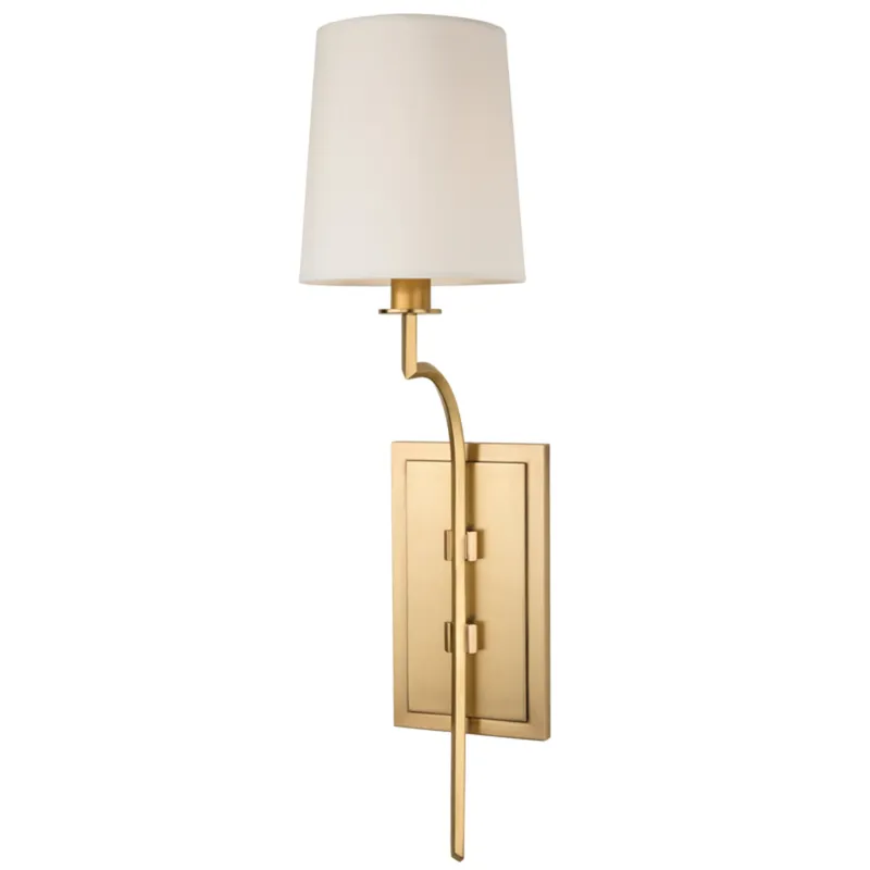 Glenford 1-Light Wall Sconce in Aged Brass 5.5W x 22H