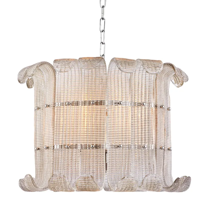 Brasher 8-Light Chandelier in Polished Nickel 22.75W x 15.75H