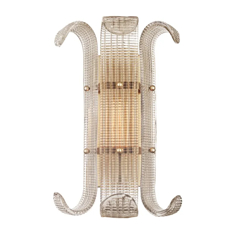 Brasher 1-Light Wall Sconce in Aged Brass 13W x 15.75H