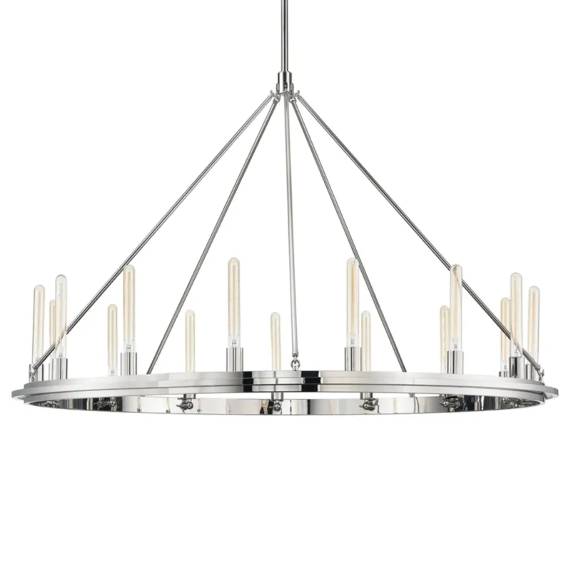 Chambers 15-Light Chandelier in Polished Nickel 58.25W x 38.25H