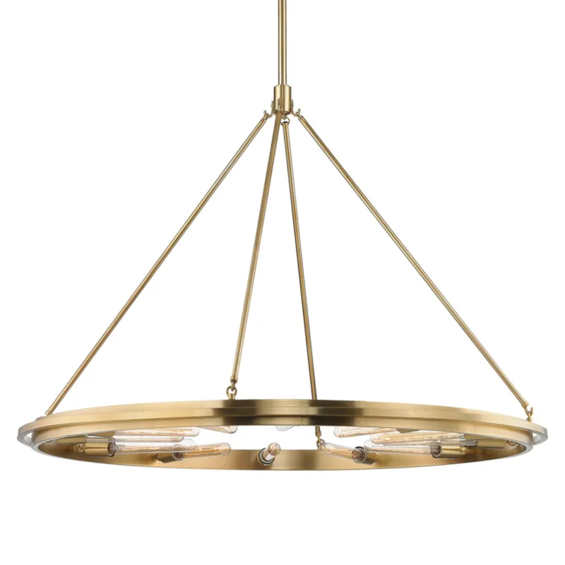 Chambers 12-Light Chandelier in Aged Brass 45W x 33.75H