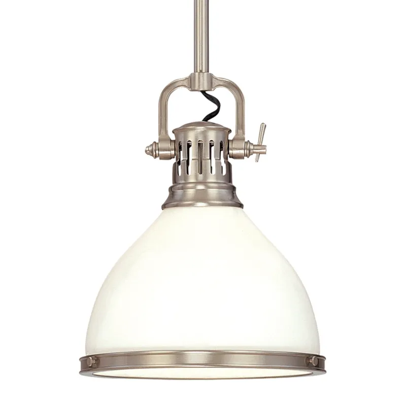 Randolph 1-Light Pendant in Satin Nickel 13W x 18.5H