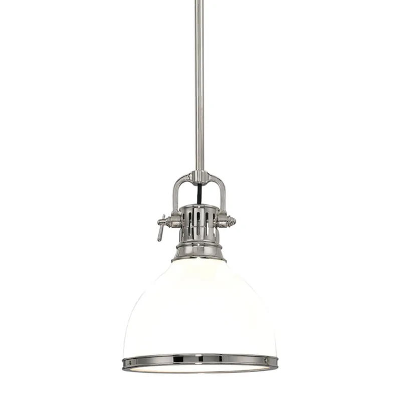 Randolph 1-Light Pendant in Polished Nickel 13W x 18.5H