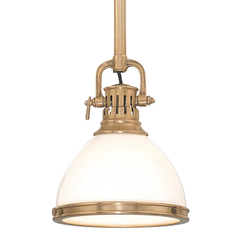 Randolph 1-Light Pendant in Aged Brass 13W x 18.5H