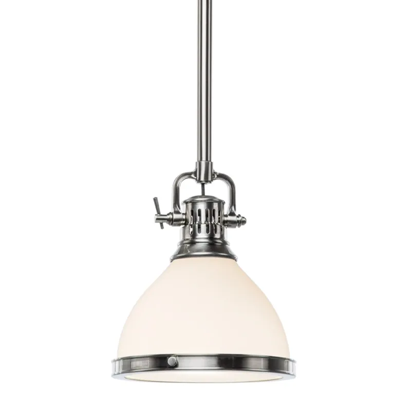 Randolph 1-Light Pendant in Satin Nickel 7W x 11H