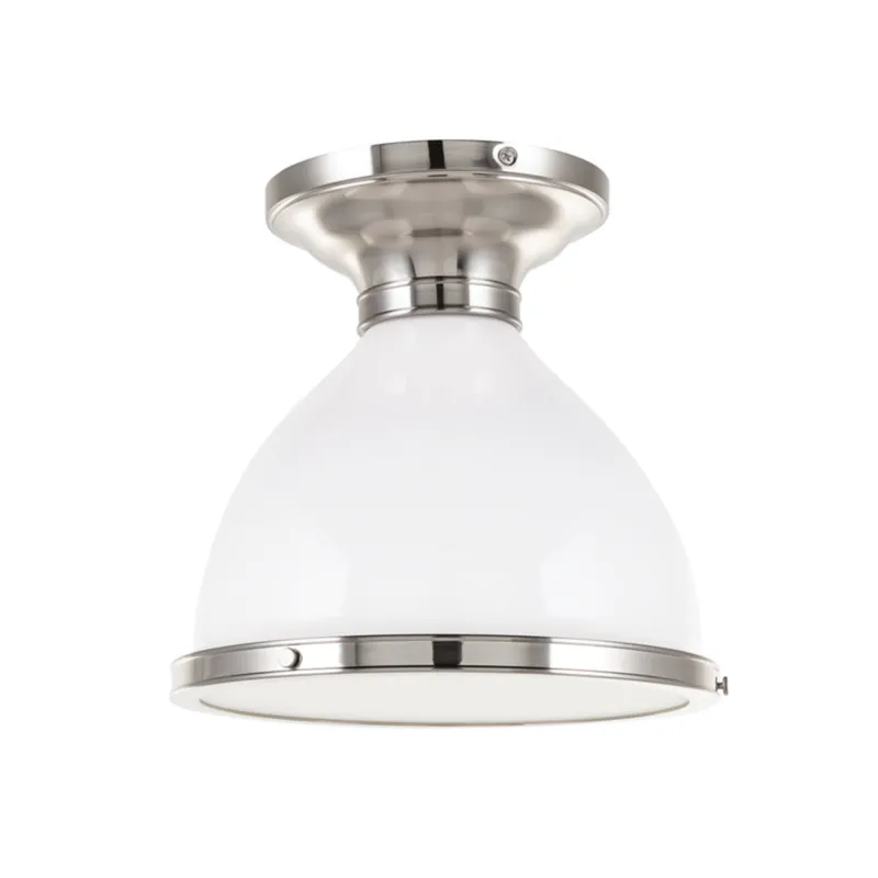 Randolph 1-Light Semi Flush in Satin Nickel 10W x 9.25H
