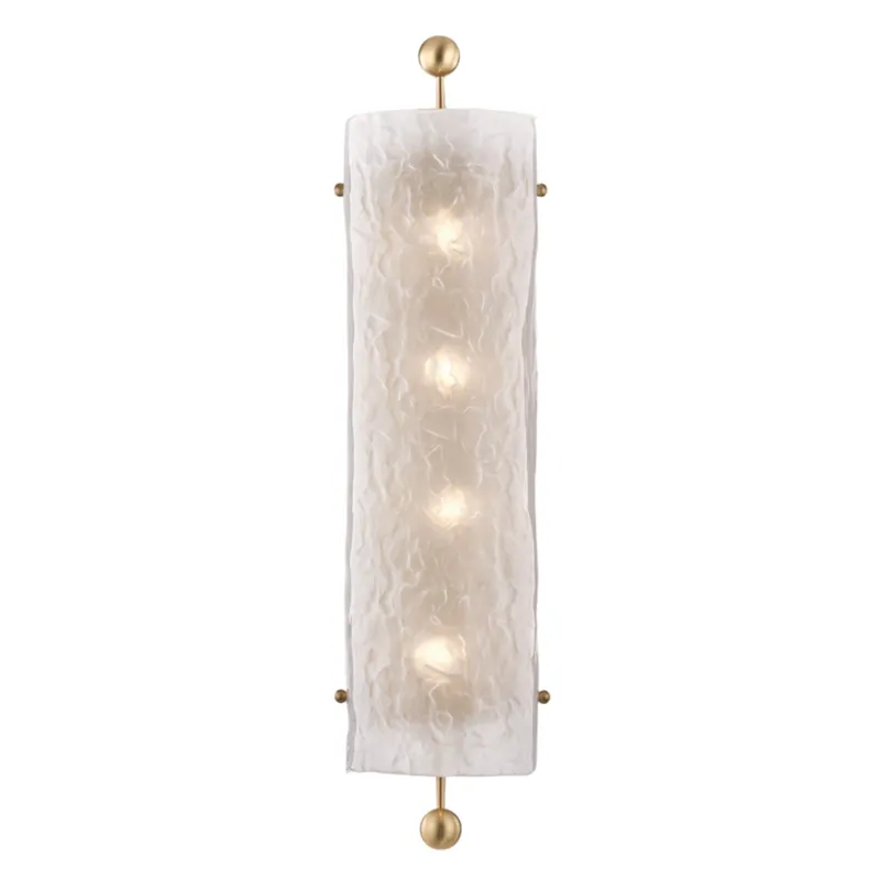 Broome 4-Light Wall Sconce in Aged Brass 6.25W x 27H