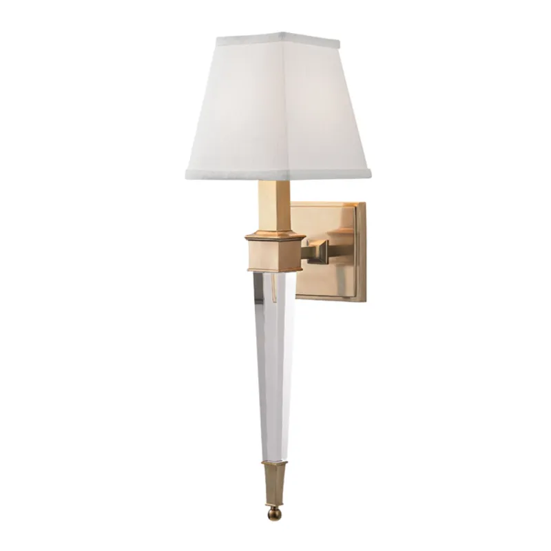 Ruskin 1-Light Wall Sconce in Aged Brass 5.75W x 20.5H
