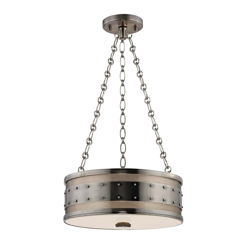 Gaines 3-Light Pendant in Historic Nickel 16W x 5.75H