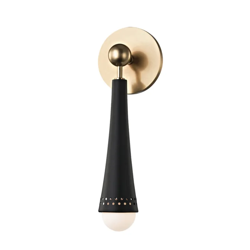 Tupelo 1-Light Wall Sconce in Aged Brass 4.75W x 14H