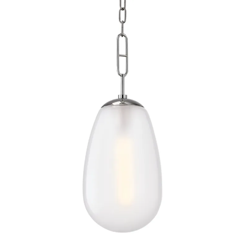 Bruckner 1-Light Pendant in Polished Nickel 8.75W x 22.25H