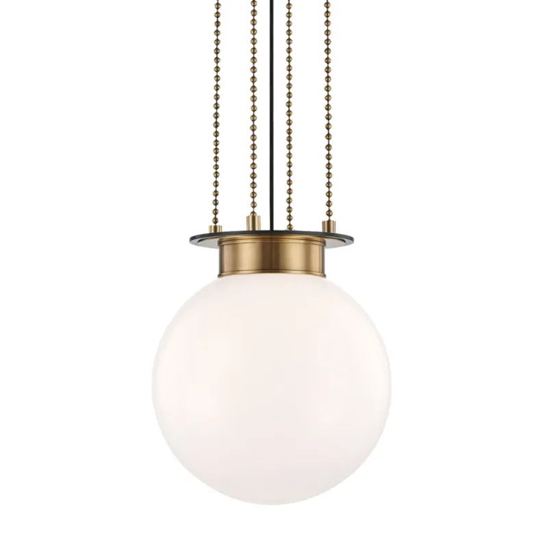 Gunther 1-Light Pendant in Aged Brass/Old Bronze 14W x 15.25H
