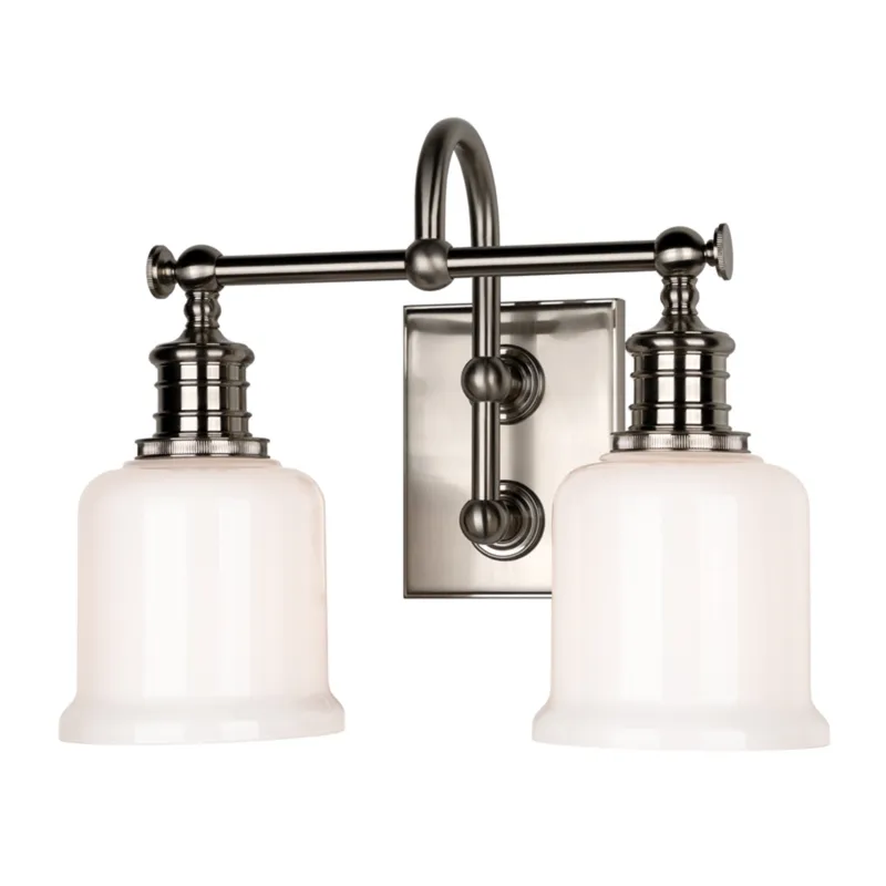 Keswick 2-Light Bath and Vanity in Satin Nickel 13.5W x 11H