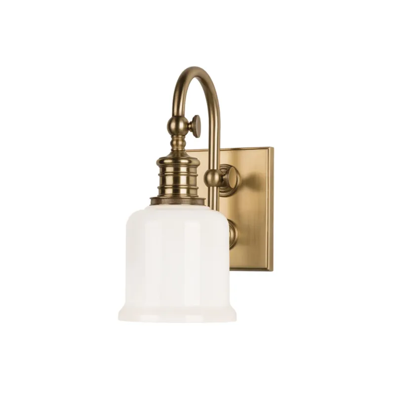Keswick 1-Light Bath and Vanity in Aged Brass 5W x 11H