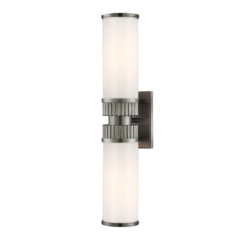 Harper 2-Light Bath and Vanity in Antique Nickel 5.25W x 21H