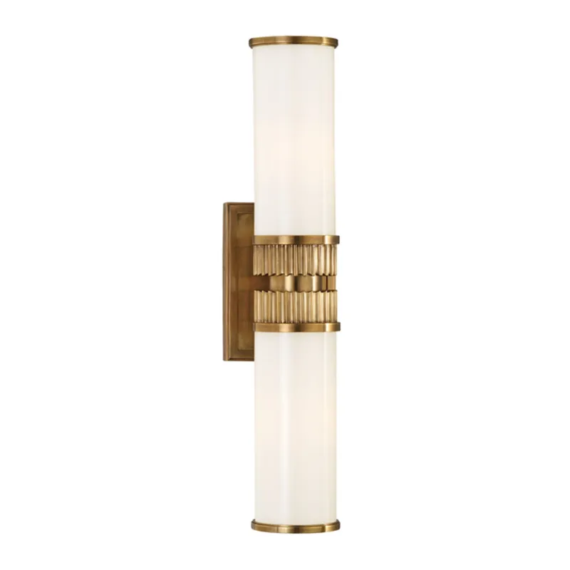 Harper 2-Light Bath and Vanity in Aged Brass 5.25W x 21H