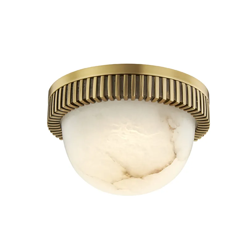 Ainsley 1-Light Flush Mount in Aged Brass 5W x 3.25H