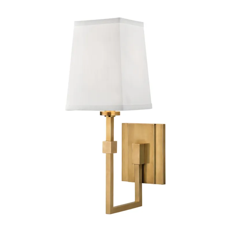 Fletcher 1-Light Wall Sconce in Aged Brass 5.25W x 15.25H