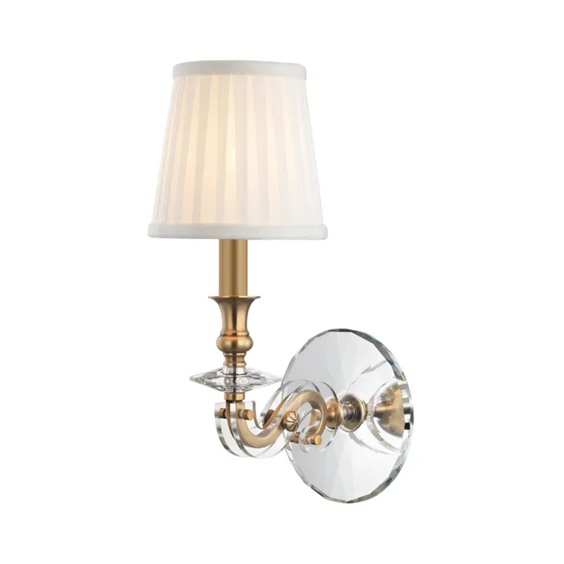 Lapeer 1-Light Wall Sconce in Aged Brass 5.5W x 14H
