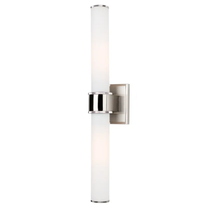Mill Valley 2-Light Bath and Vanity in Satin Nickel 4.5W x 20H